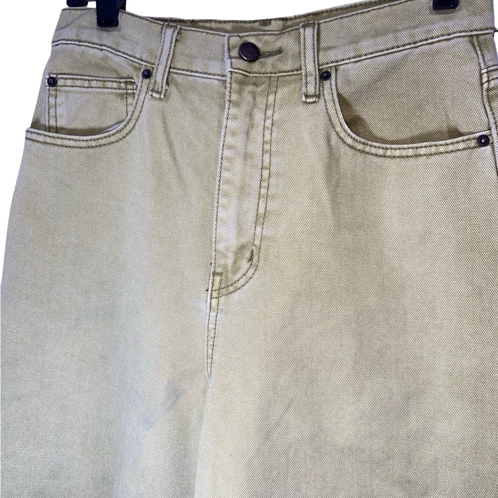 BDG Wide Leg Jeans in Sage Green - Washed High Rise Baggy Denim - Picture 9 of 9